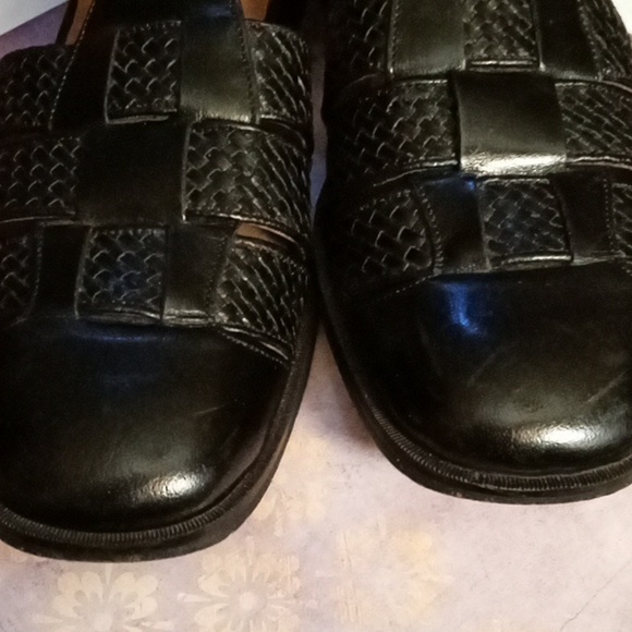 Stacy Adams Shoes Mens Stacy Adams Black Woven Leather Fisherman